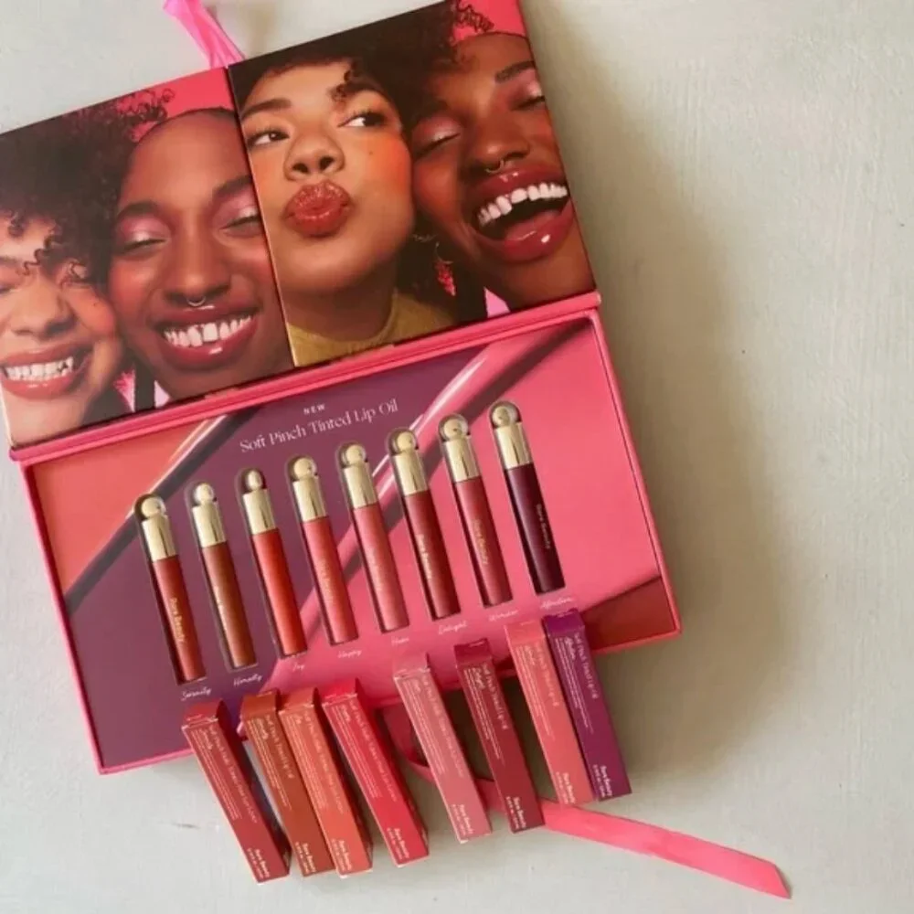 NWT Rare Beauty by Selena Gomez Alive with Color Lip Oils and PR Box Bundle